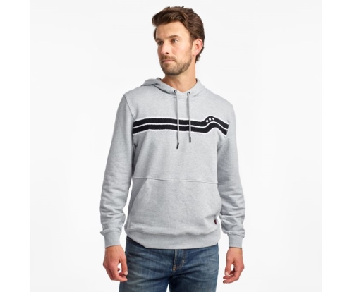 Tenis Saucony Rested Hoodie Hombre Tops Ropa Light Gris Heather México MX-023-GO